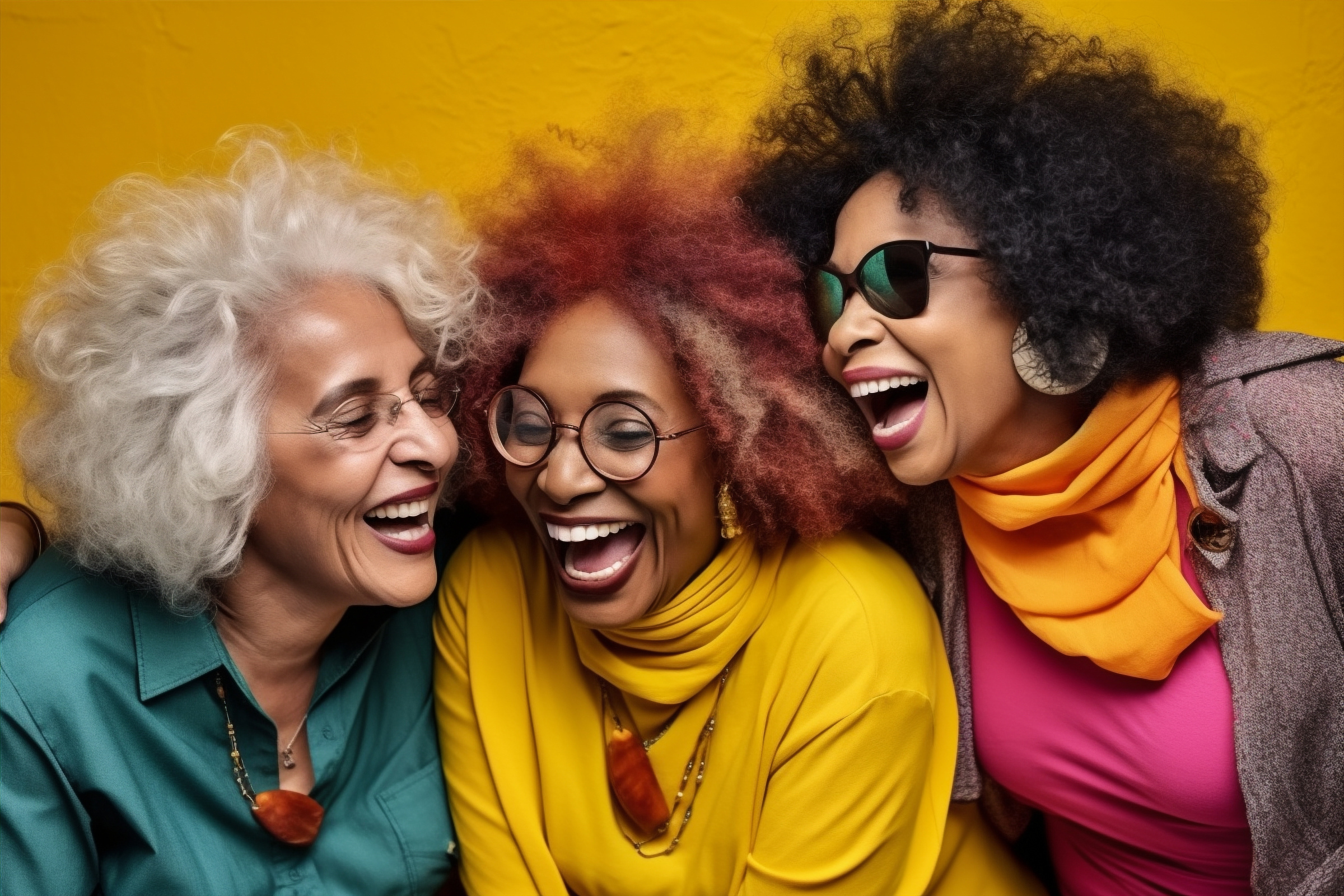 Friends laughing together